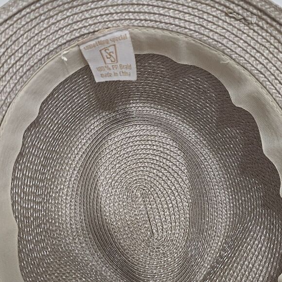 Something Special Stylish Tan Fedora Hat with Black Stripe - Picture 3 of 10